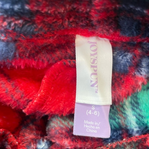 Joyspun Womens Plush Fleece Sleep Joggers Plaid Lounge Pants small Holliday wear - Picture 7 of 9